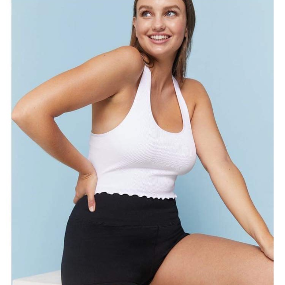 Optic White Spiritual Gangster Crop Top